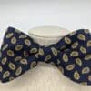 Navy & Paisley Bow Tie
