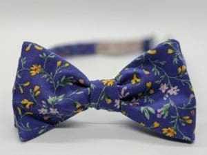 Purple Floral Bow Tie