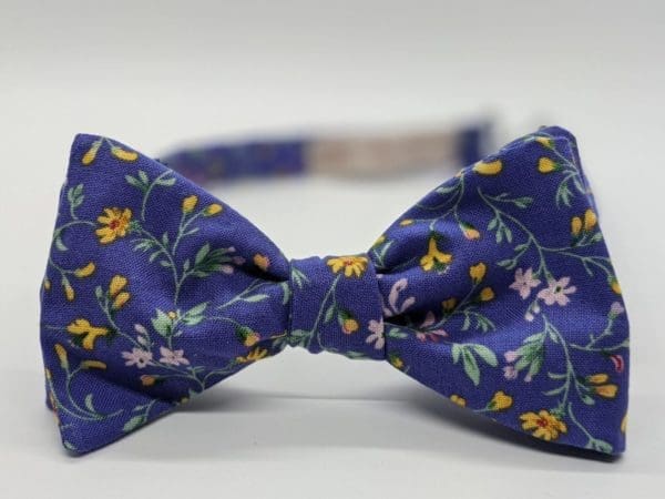 Purple Floral Bow Tie