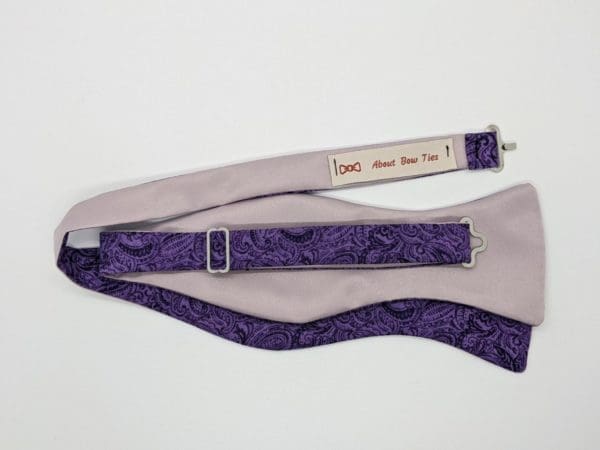 Purple Paisley Bow Tie