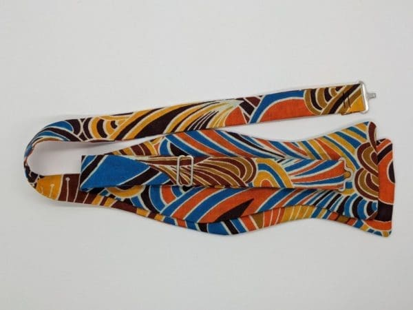 Multi-colored swirl bow tie