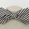 Navy Stripe Bow Tie
