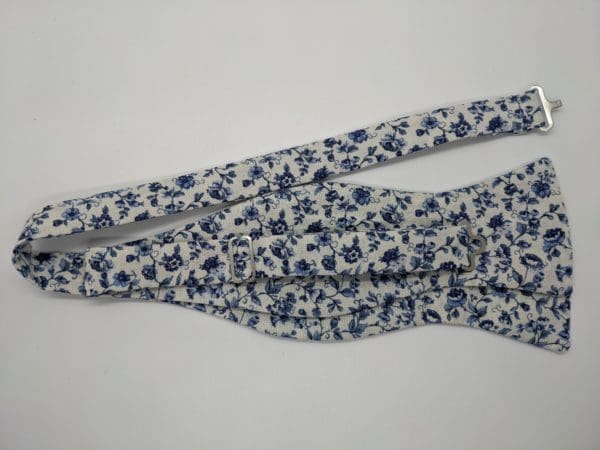 Blue Floral Bow Tie