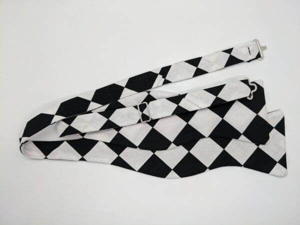 Black & White Checkered Bow Tie