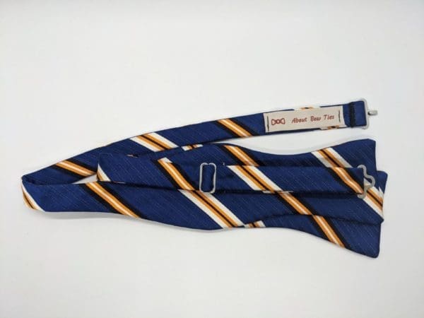 Blue/Orange Stripe Bow Tie