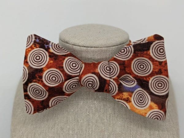 Orange Circles Bow Tie