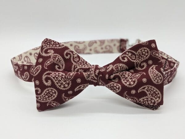 Red Paisley Bow Tie