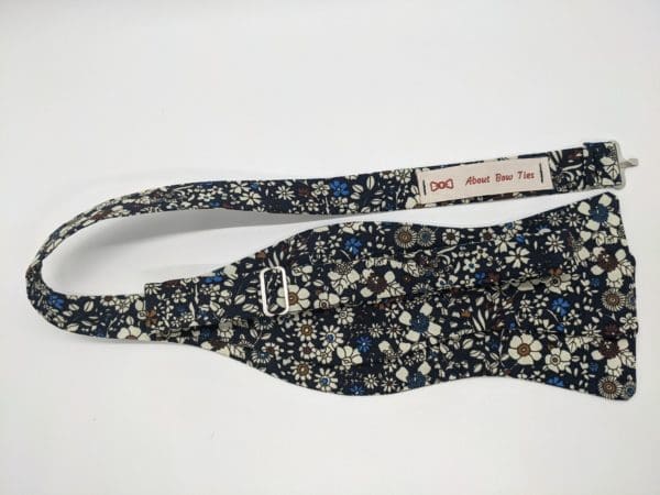 Navy Floral Bow Tie