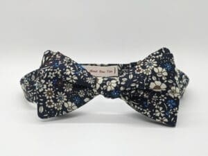 Navy Floral Bow Tie