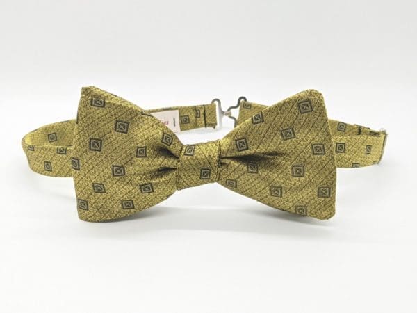 Gold Squares Bow Tie