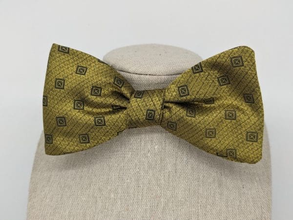 Gold Squares Bow Tie