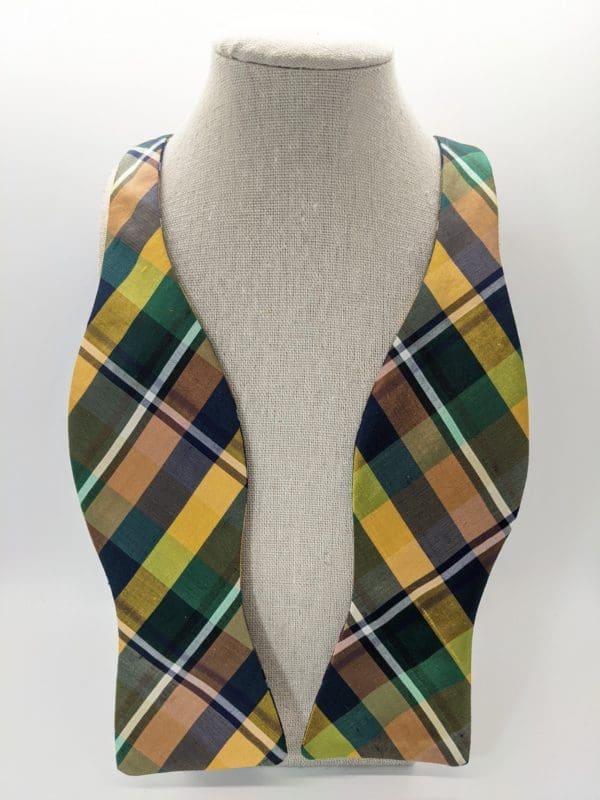 Rainbow Plaid Bow Tie