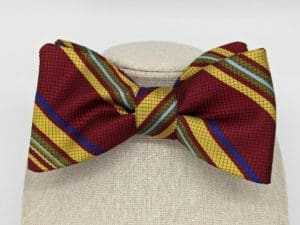 Red Stripe Bow Tie