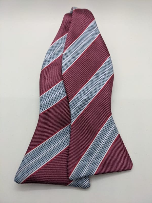 Rose Stripe Bow Tie