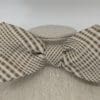 Beige Plaid Bow Tie