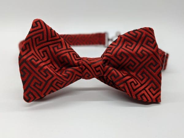 Red Brocade Bow Tie