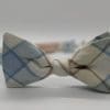 Blue Plaid Bow Tie
