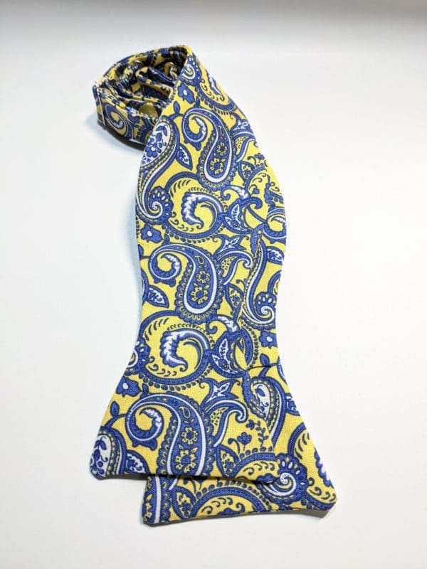 Yellow Paisley Bow Tie