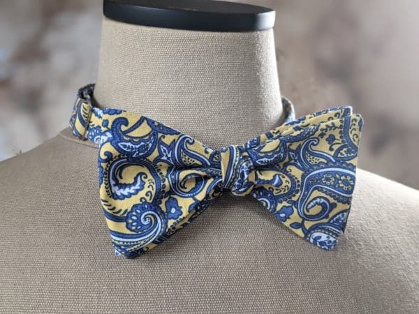 Yellow Paisley Bow Tie