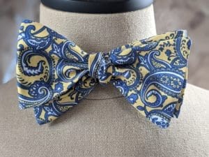 Yellow Paisley Bow Tie