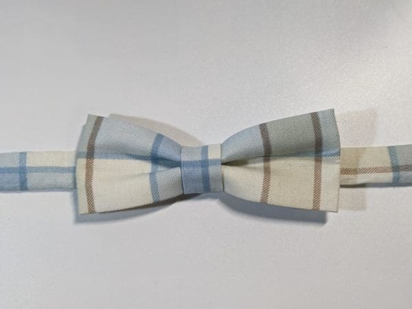 Blue Plaid Bow Tie