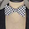 Black & White Gingham Bow Tie