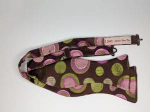 Brown Polkadot Brocade Bow Tie