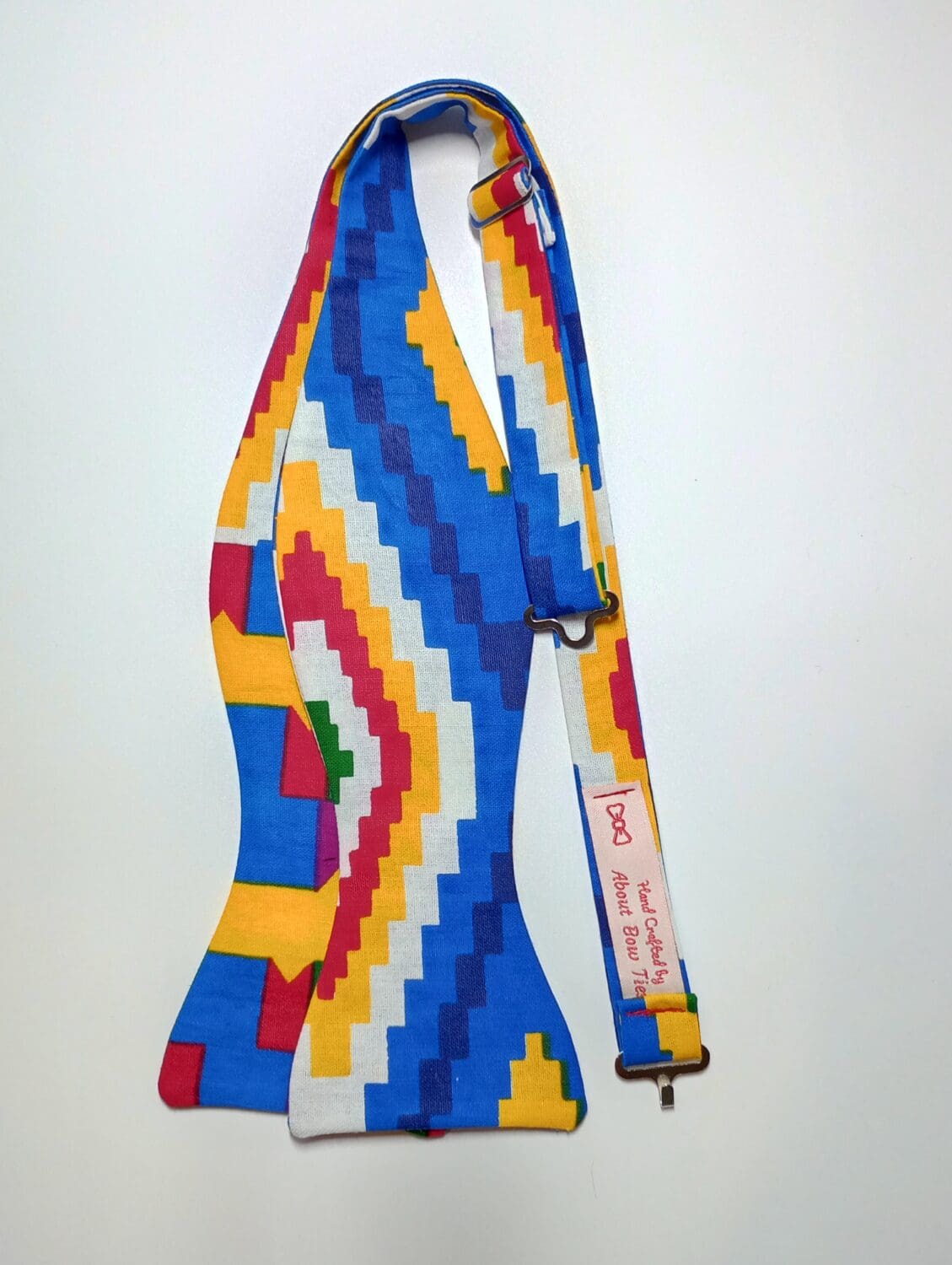 Blue/Yellow/Red African Design Bow Tie