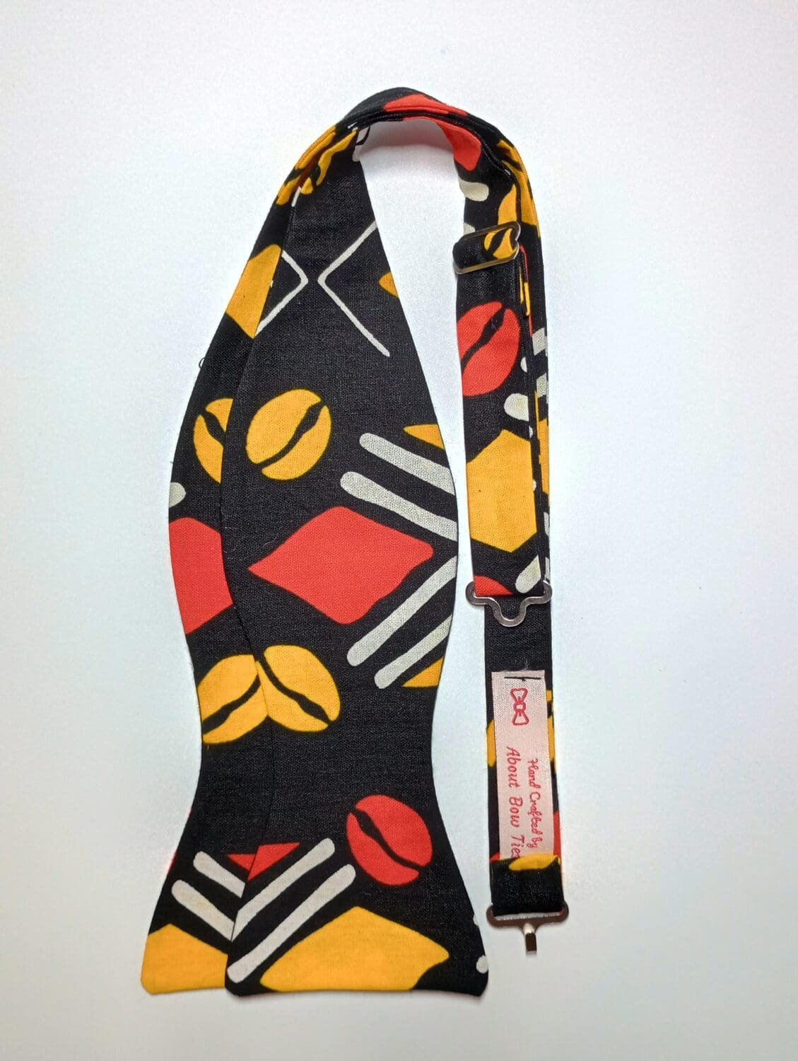 Black/Orange/Yellow African Design Bow Tie