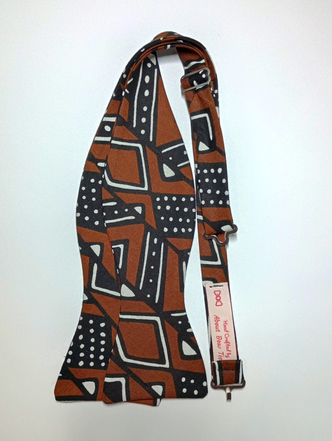 Brown/Black African Design Bow Tie