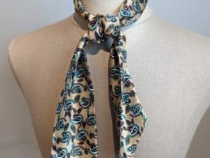 Green Paisley Skinny Scarf