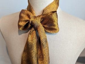 Gold Medallion Skinny Scarf