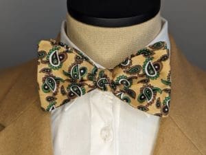 Green Paisley Bow Tie