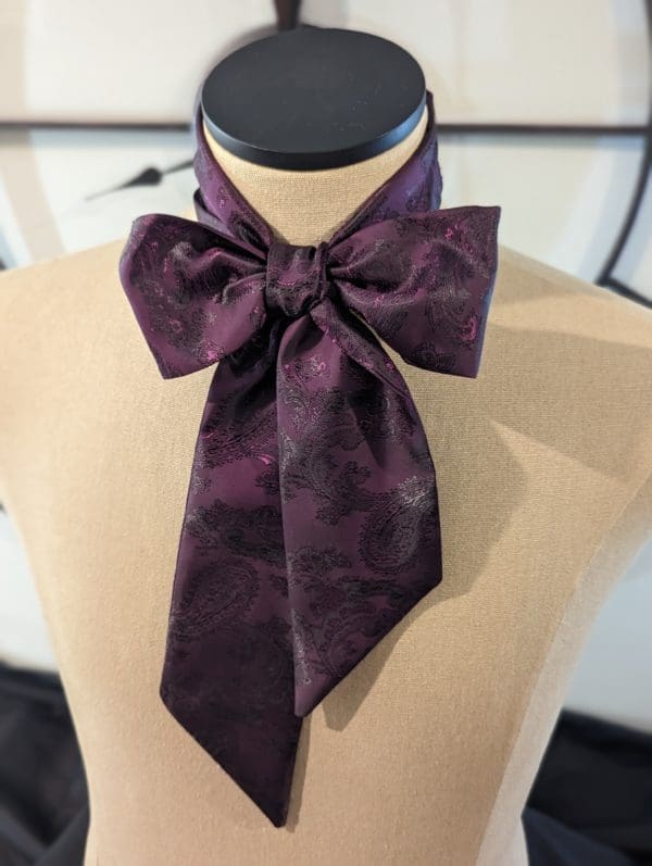 Plum Paisley Skinny Scarf