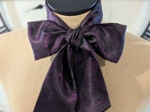 Purple Paisley Skinny Scarf