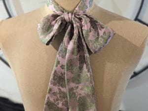 Pink Floral Skinny Scarf