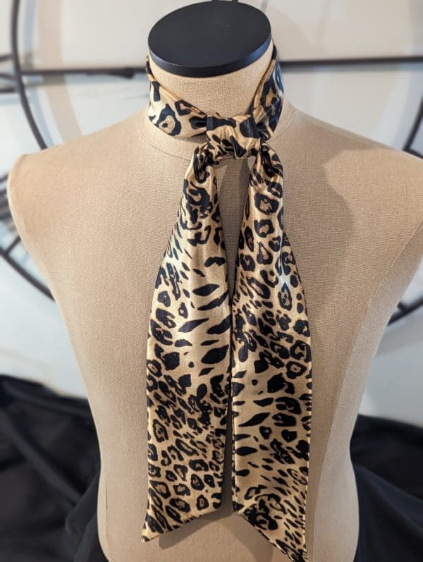 Leopard Print Skinny Scarf