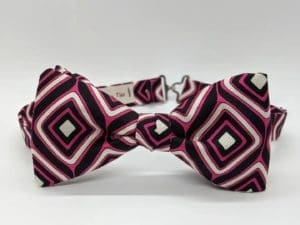 Pink Diamond Bow Tie