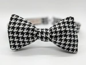 Black & White Houndstooth BowTie