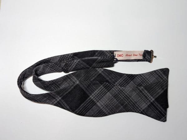 Black Plaid Bow Tie