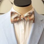 Peach Paisley Bow Tie