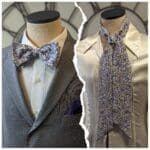 Lavender Floral Bow Tie & Skinny Scarf