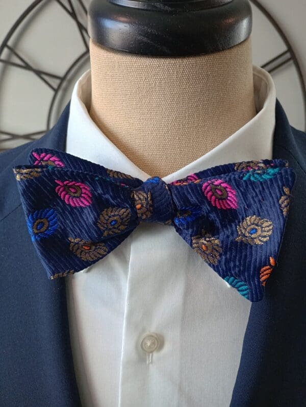 Indian Feathers Silk Bow Tie