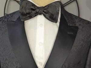Embossed Floral Bow Tie