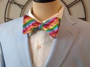Striped Polyester Bow Ties