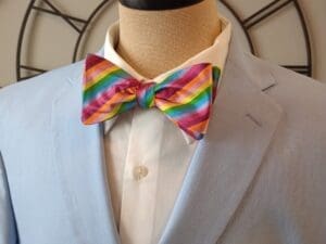 Striped Polyester Bow Ties