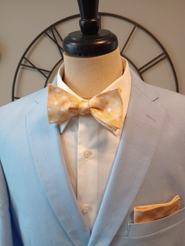 Yellow Weave Silk Bow Tie