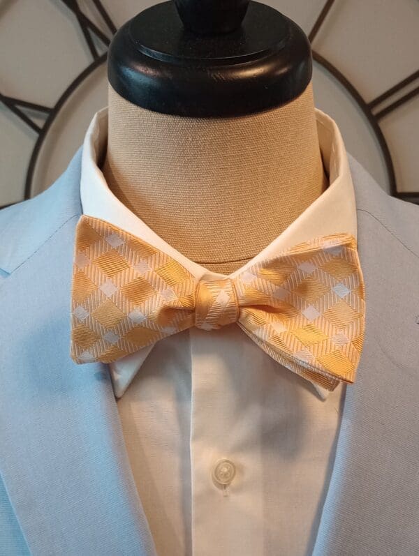 Yellow Weave Silk Bow Tie