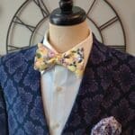 Yellow Floral Bow Tie