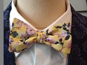 Yellow Floral Bow Tie